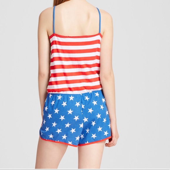 Women's Flag  Romper - Red/White/Blue - Picture 2 of 4